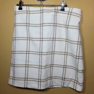 J. Crew Factory Wool Blend Plaid Mini Skirt sz 6